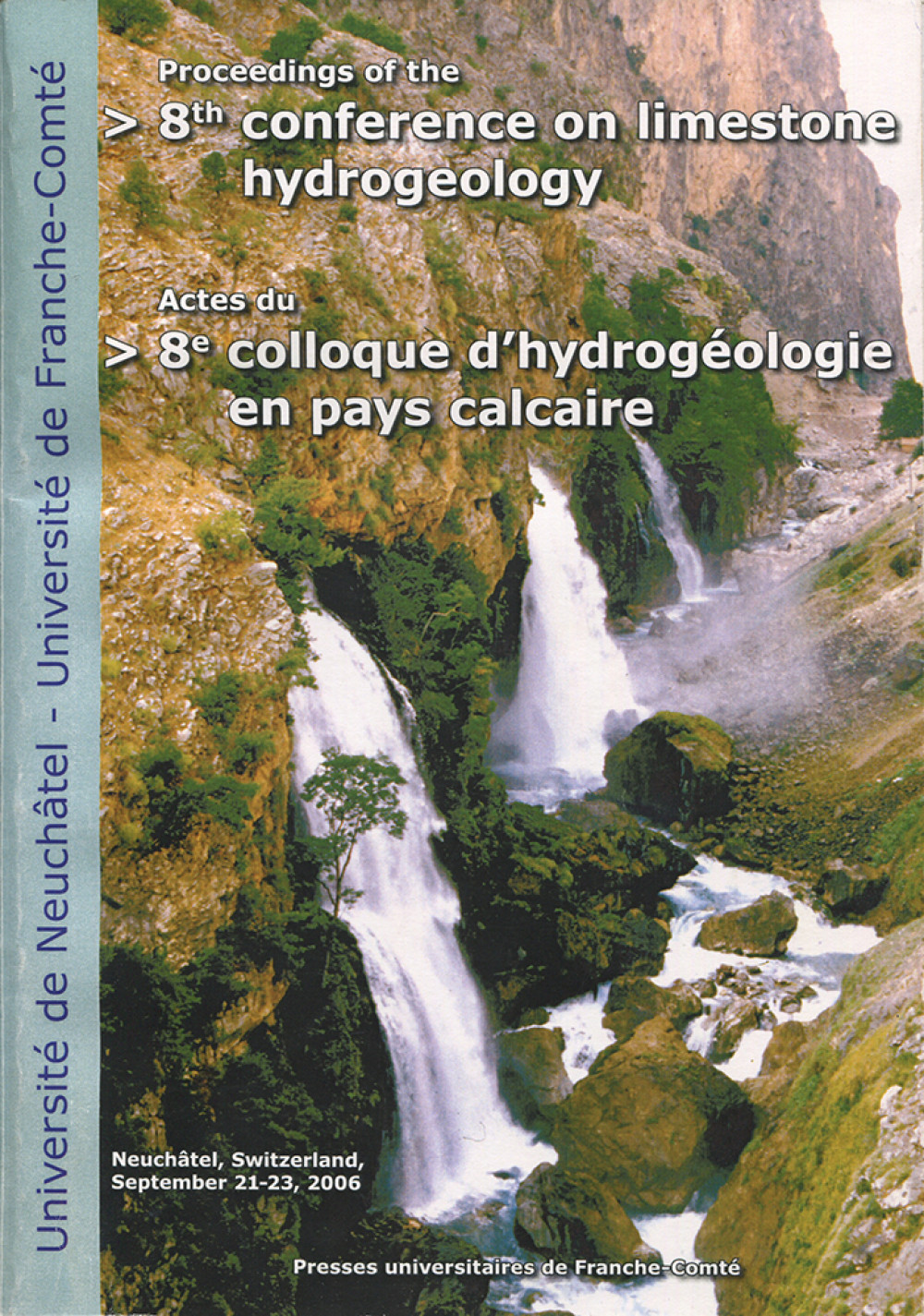 Actes du 8<sup>e</sup> colloque d'hydrogéologie en pays calcaire