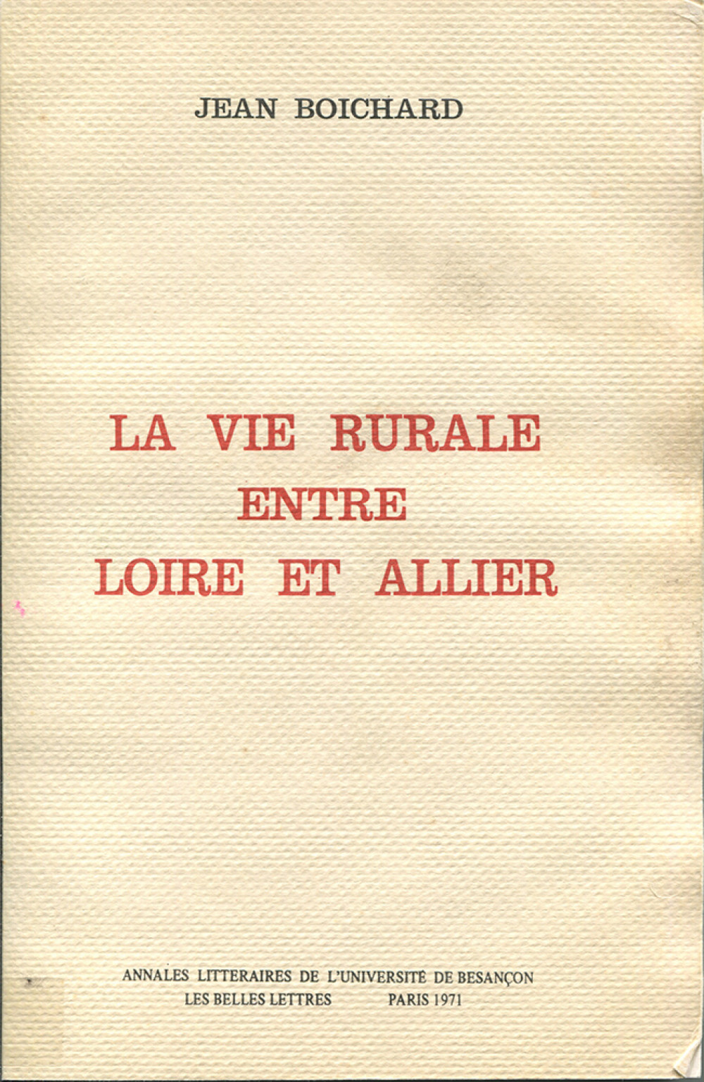 La vie rurale entre Loire et Allier