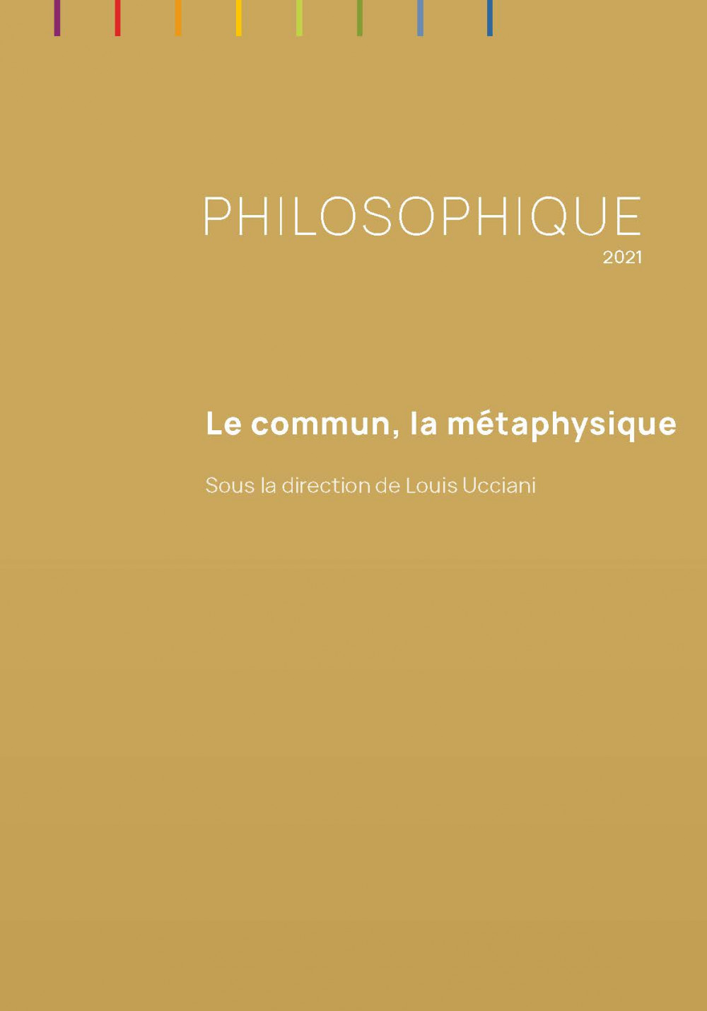 couverture de la revue Philosophique, Le commun et la métaphysique de Louis Ucciani