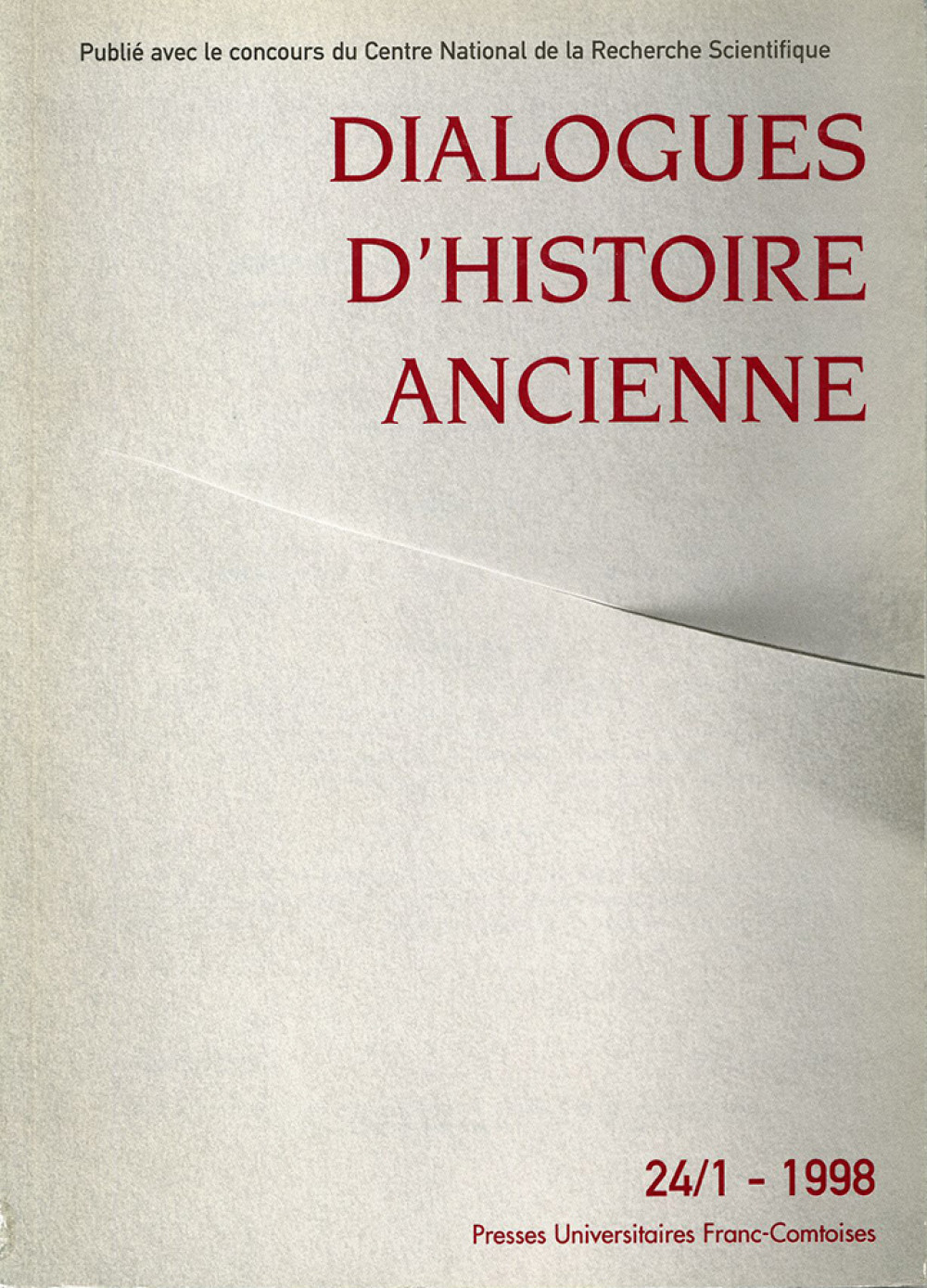 Dialogues d'Histoire Ancienne 24/1