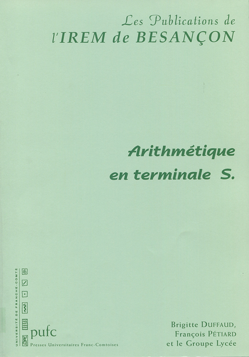 Arithmétique en terminal S.