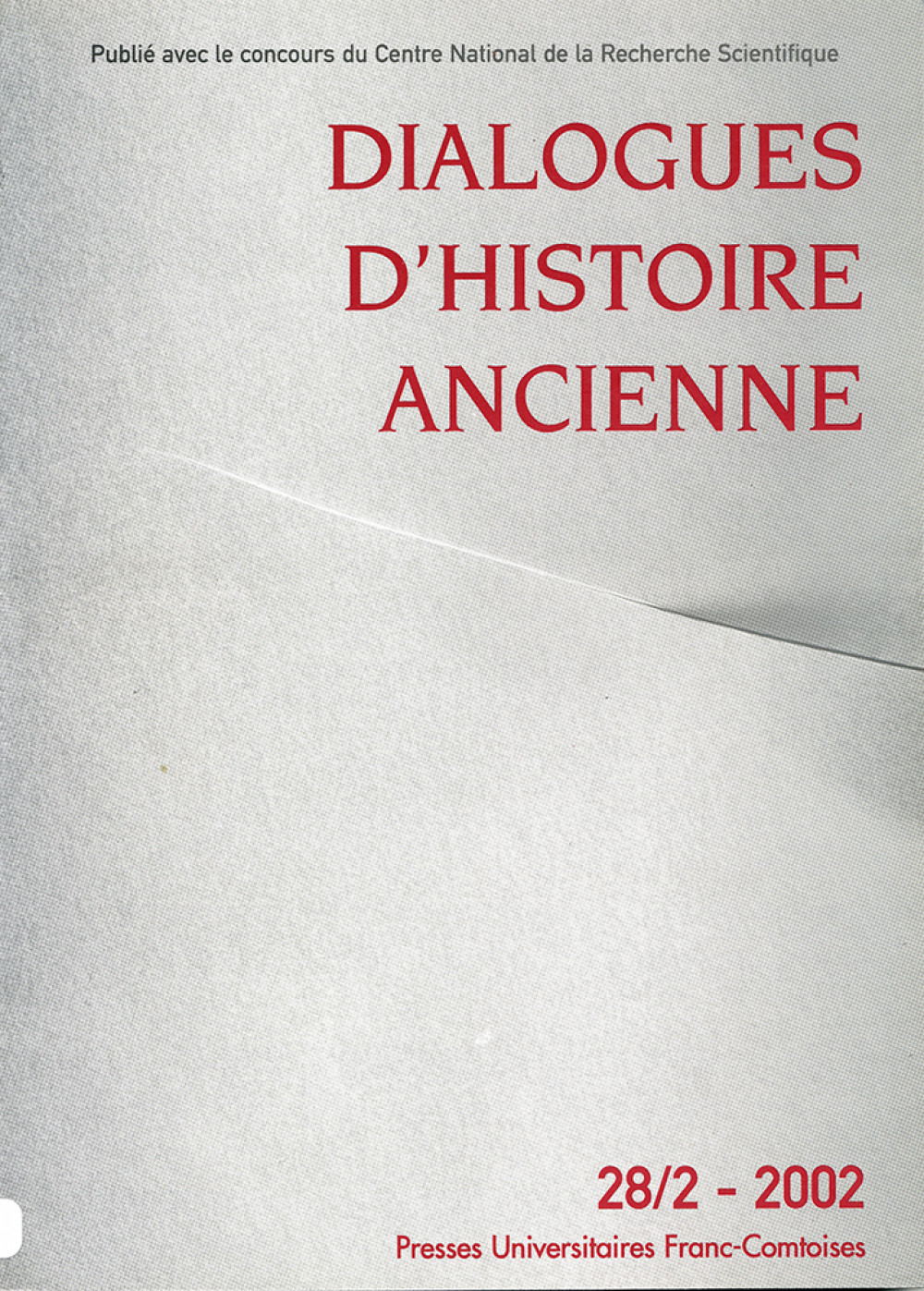 Dialogues d'Histoire Ancienne 28/2