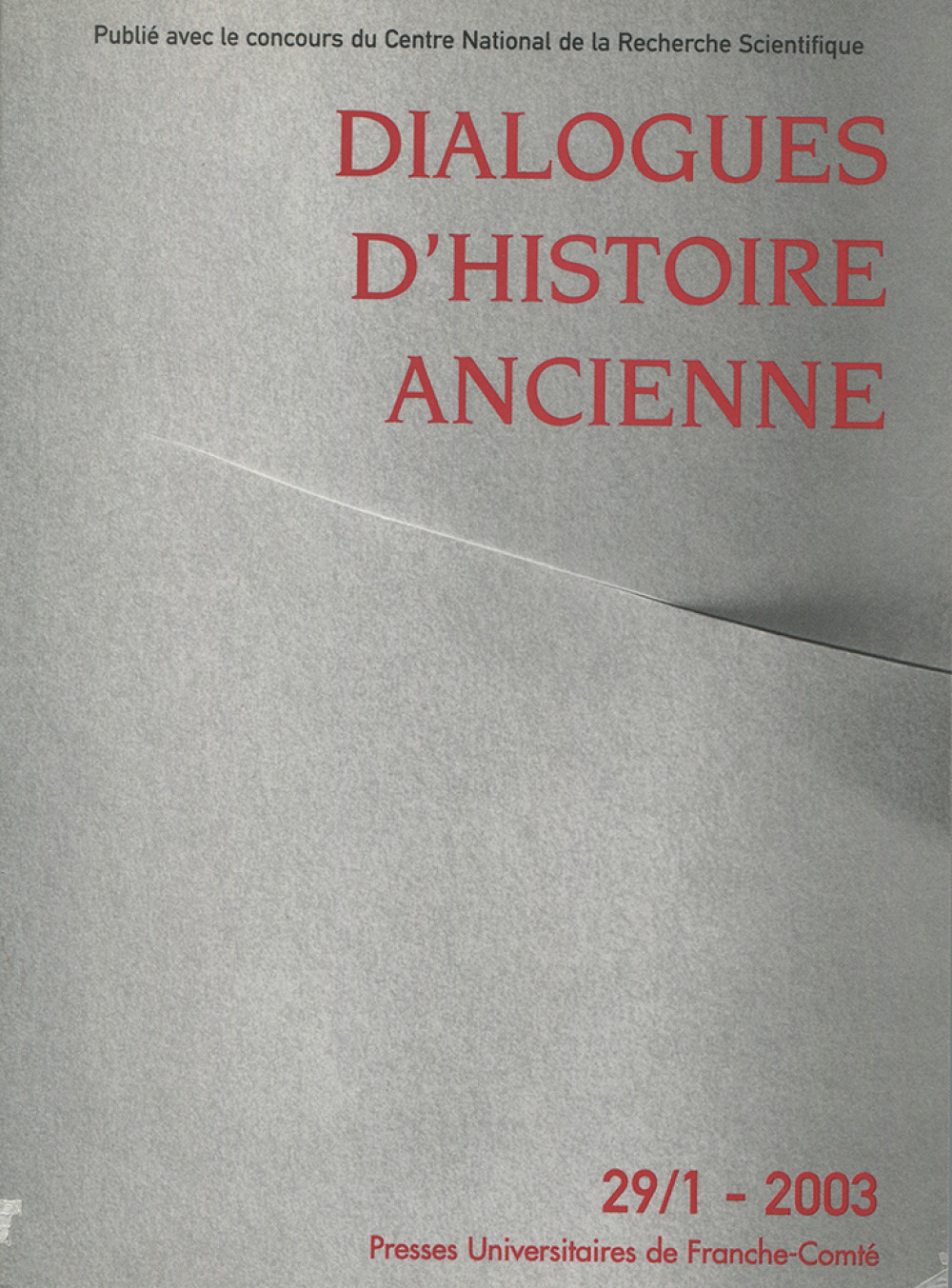 Dialogues d'Histoire Ancienne 29/1