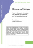 Discours d'Afrique Tome 1