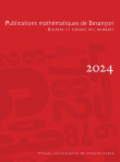 Publications mathématiques de Besançon - Algèbre et Théorie des nombres – numéro 2024