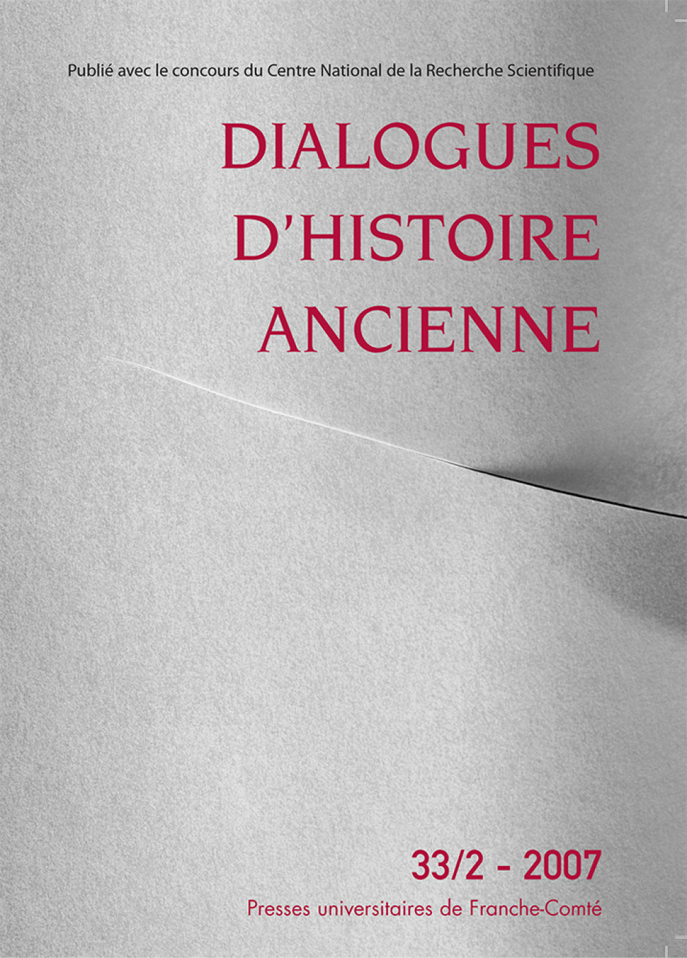 Dialogues d'Histoire Ancienne 33/2