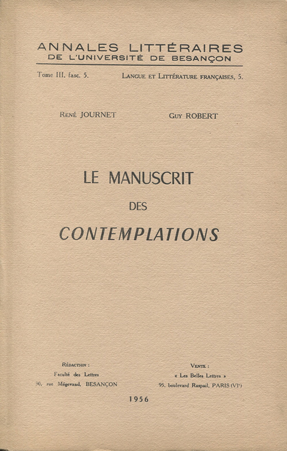Le manuscrit des Contemplations