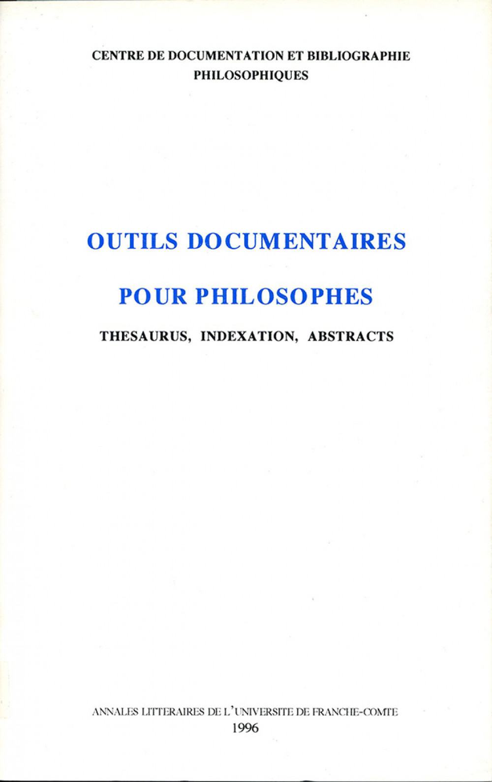 Outils documentaires pour philosophes