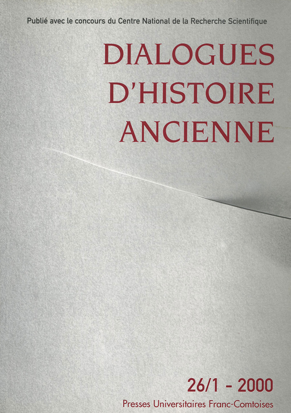 Dialogues d'Histoire Ancienne 26/1