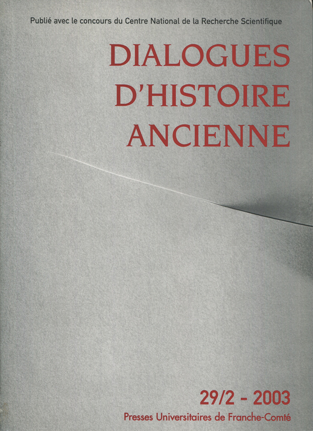 Dialogues d'Histoire Ancienne 29/2
