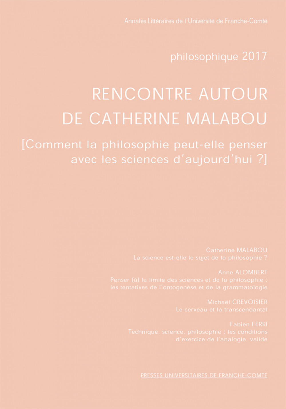 Rencontre autour de Catherine Malabou