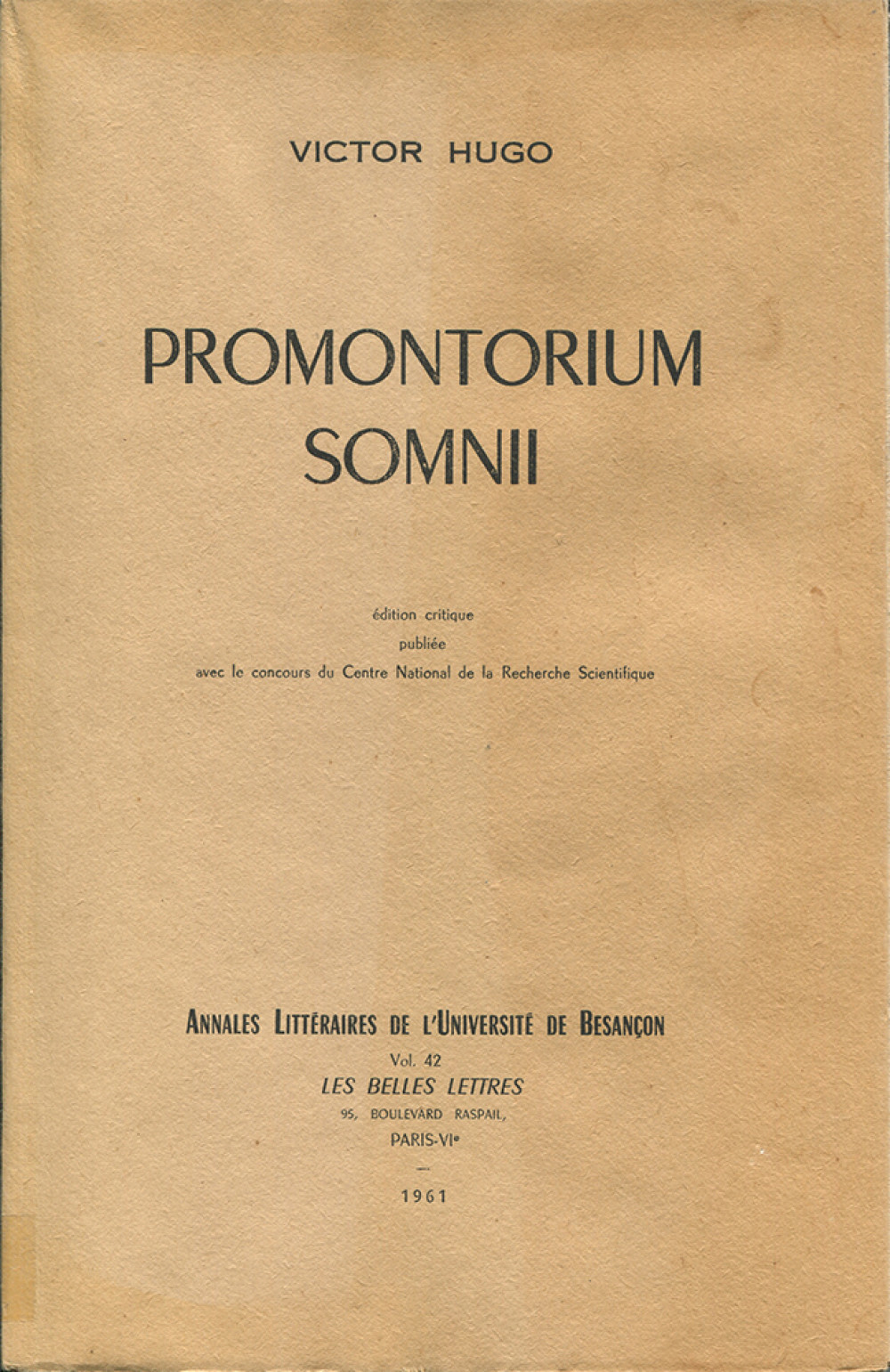 Promontorium Somnii de Victor Hugo