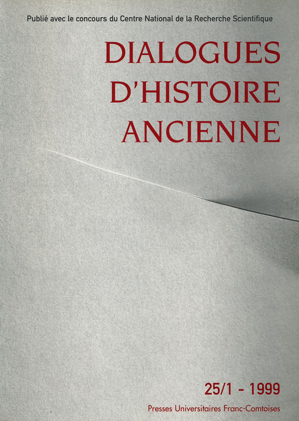 Dialogues d'Histoire Ancienne 25/1