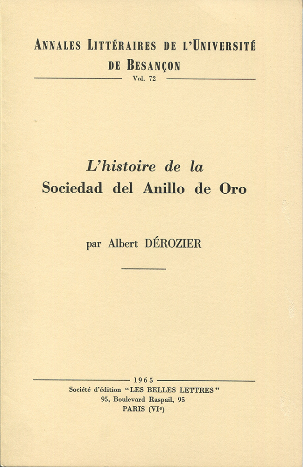 L'histoire de la Sociedad del Anillo de Oro pendant le triennat constitutionnel 1820-1823