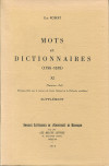 Mots et dictionnaires IX (1798-1878)